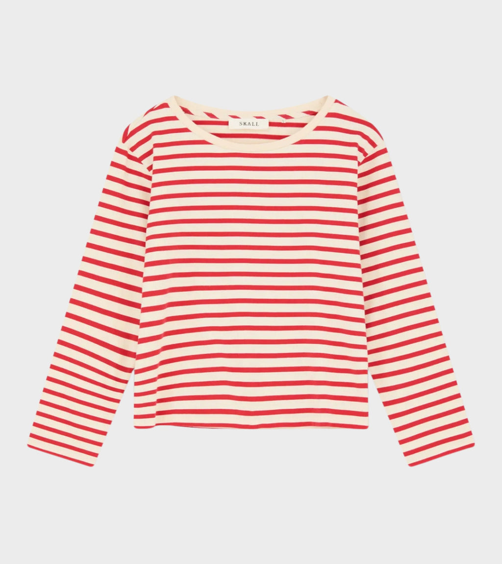 Marron Oversized Blouse Off-white/Red Stripe
