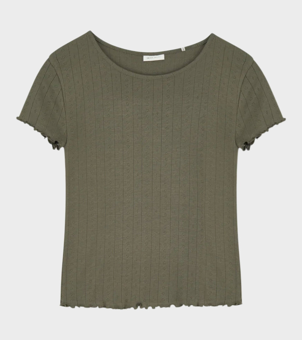Edie Cap Sleeve Tee Olive