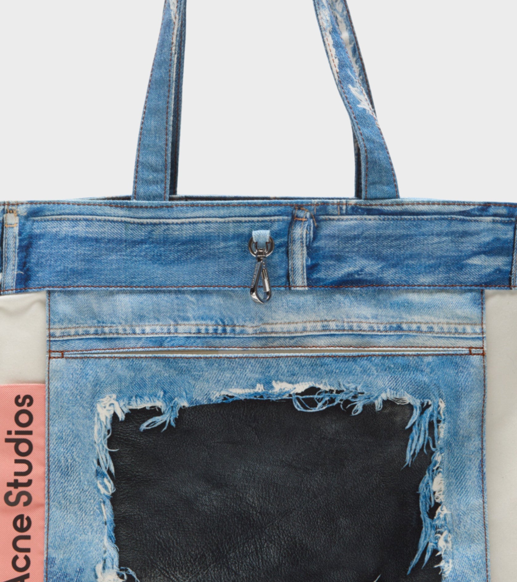 Logo Shoulder Tote Bag Mid Blue