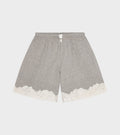Lace Bermuda Sweat Shorts Light Grey Melange