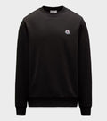 Logo Patch Cotton Sweatshirt Black