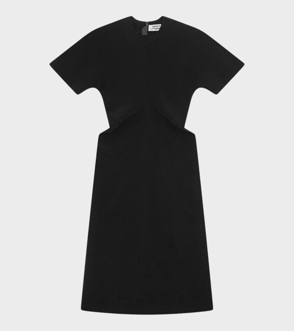 Lay2 Half-sleeve Dress Black