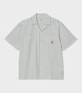 S/S Leavel Stripe Shirt Blue River/Wax