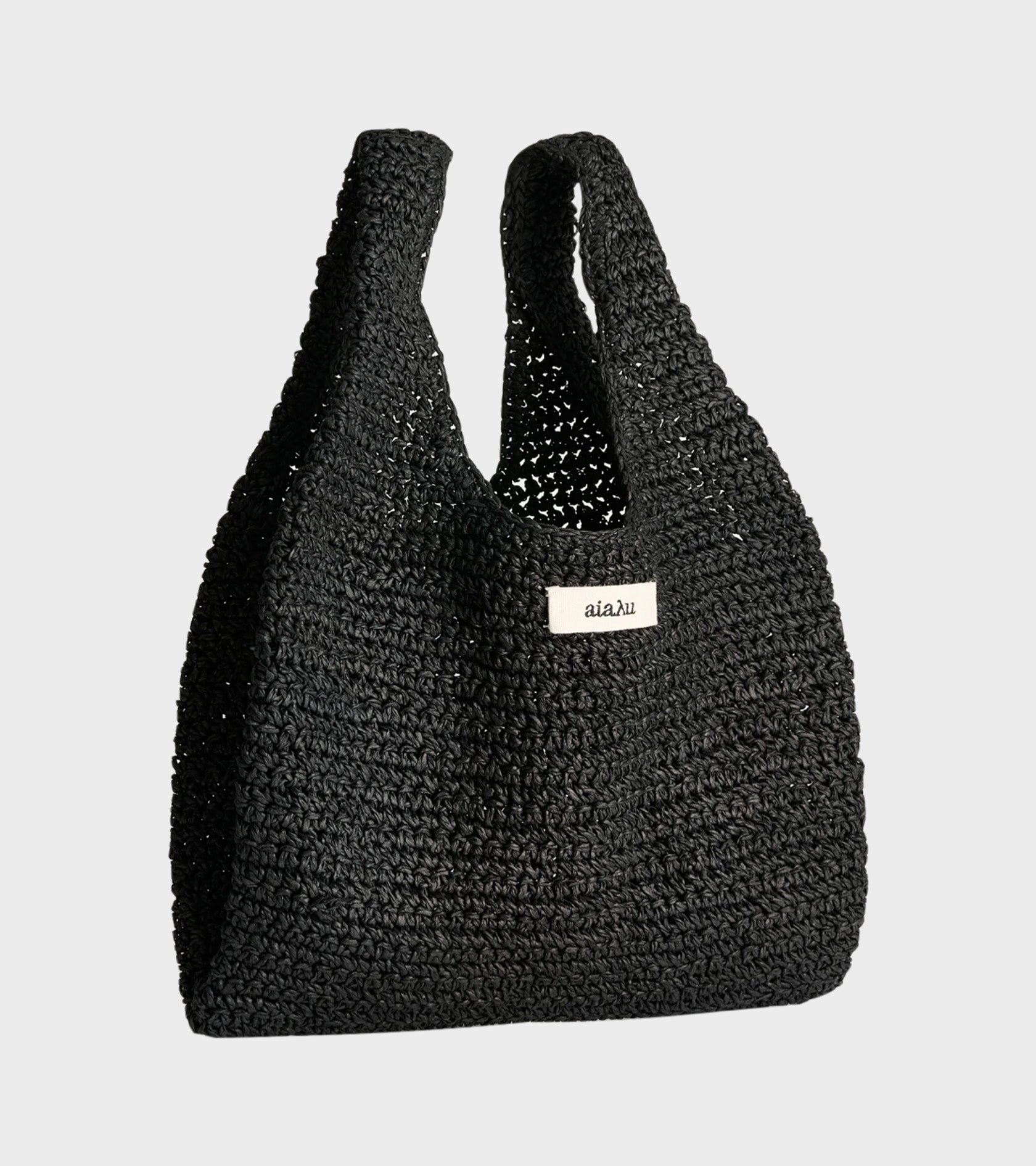 Sophia Straw Bag Small Black