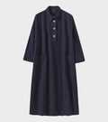 Garment Dyed Linen Tunic Dress Blueberry