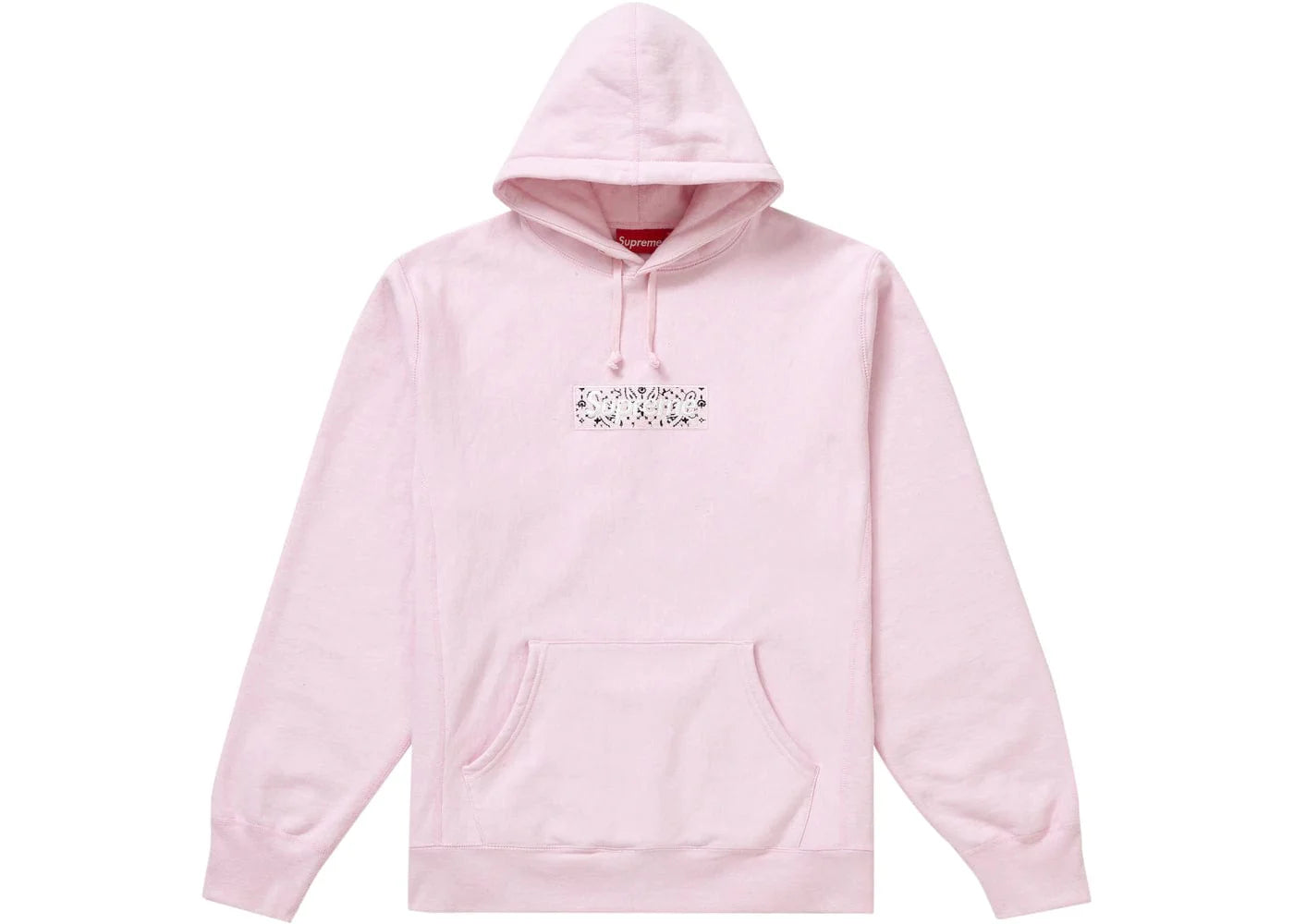 SUPREME BANDANA BOX LOGO HOODIE PINK