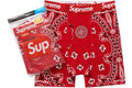 SUPREME HANES BANDANA BOXER BRIEF RED (2 PACK)