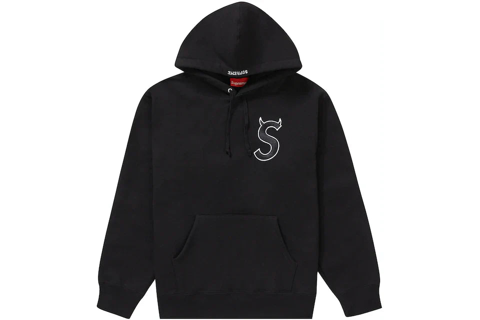 SUPREME S LOGO HOODIE FW22 BLACK