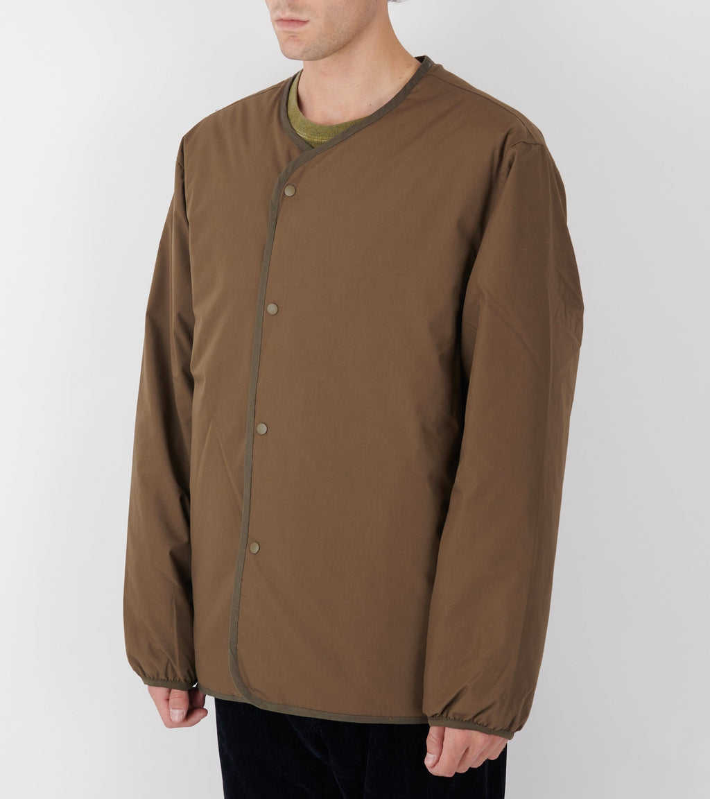 Reversible Down Cardigan Brown