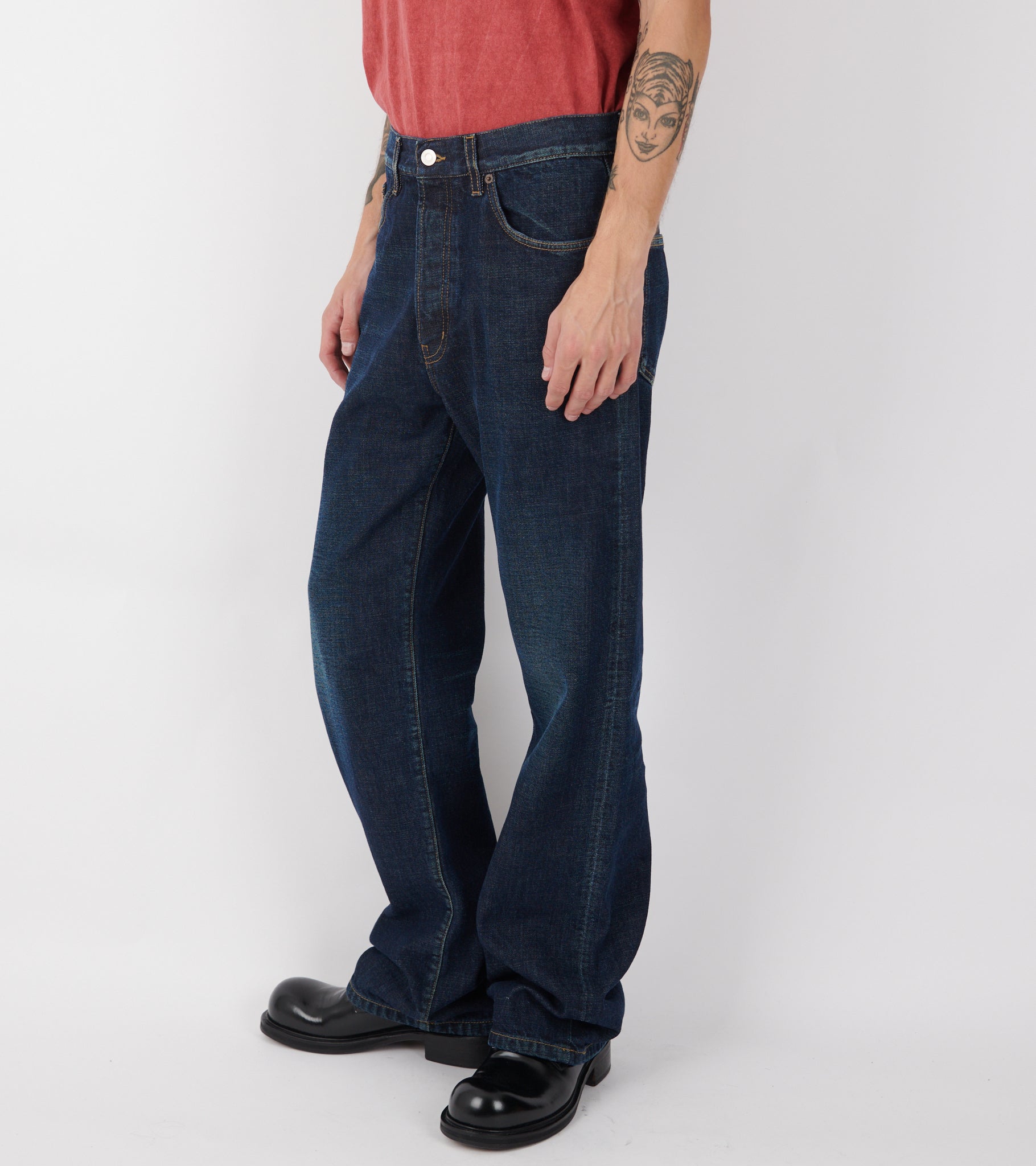Vega Selvedge Denim Jeans Blue Scuro