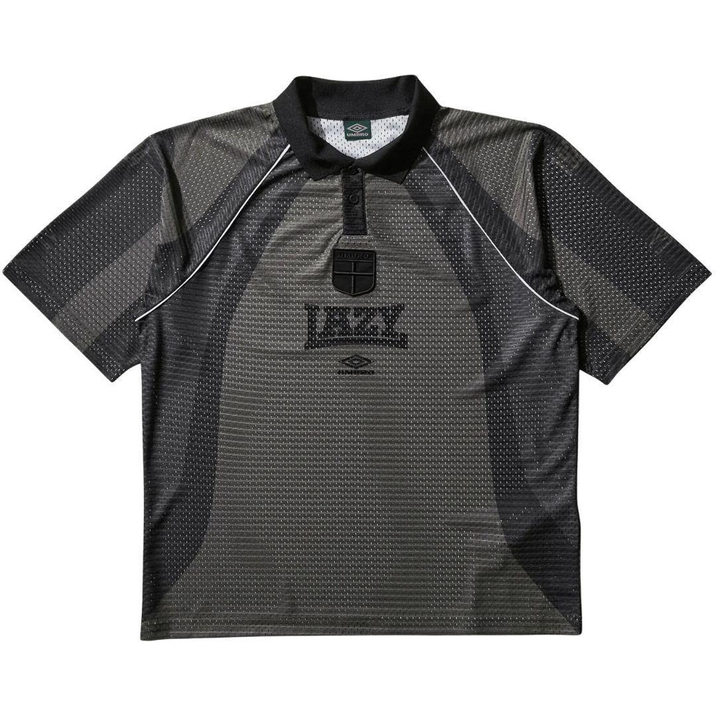 UMBRO 97/98 LAZY POLO T-SHIRT BROWN/BLACK