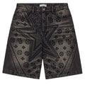 VALE FOREVER SPADE DENIM SHORTS BLACK