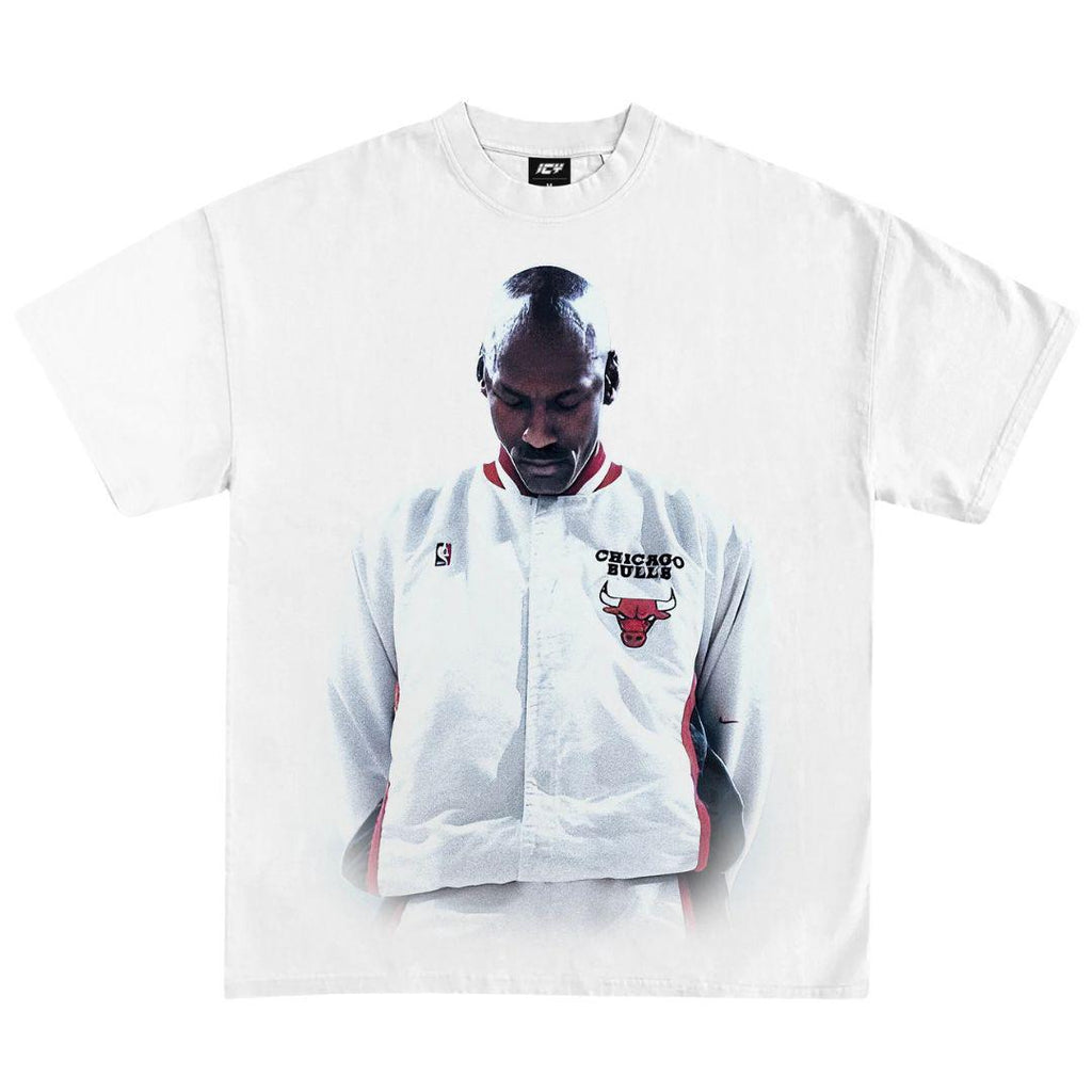 MICHAEL JORDAN "PRE-GAME" CHICAGO BULLS T-SHIRT WHITE