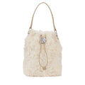 GIVENCHY FUR 4G BUCKET BAG CREAM