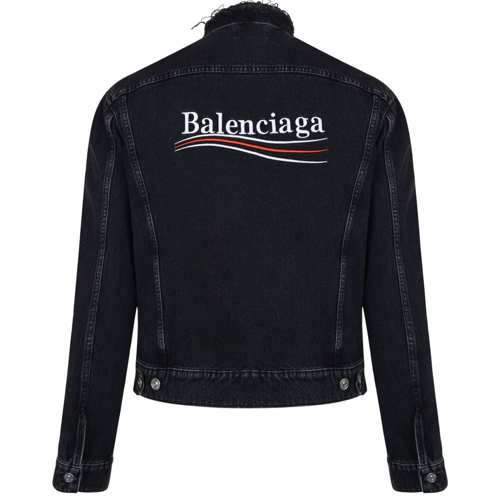 Balenciaga Politcal Logo Denim Jacket