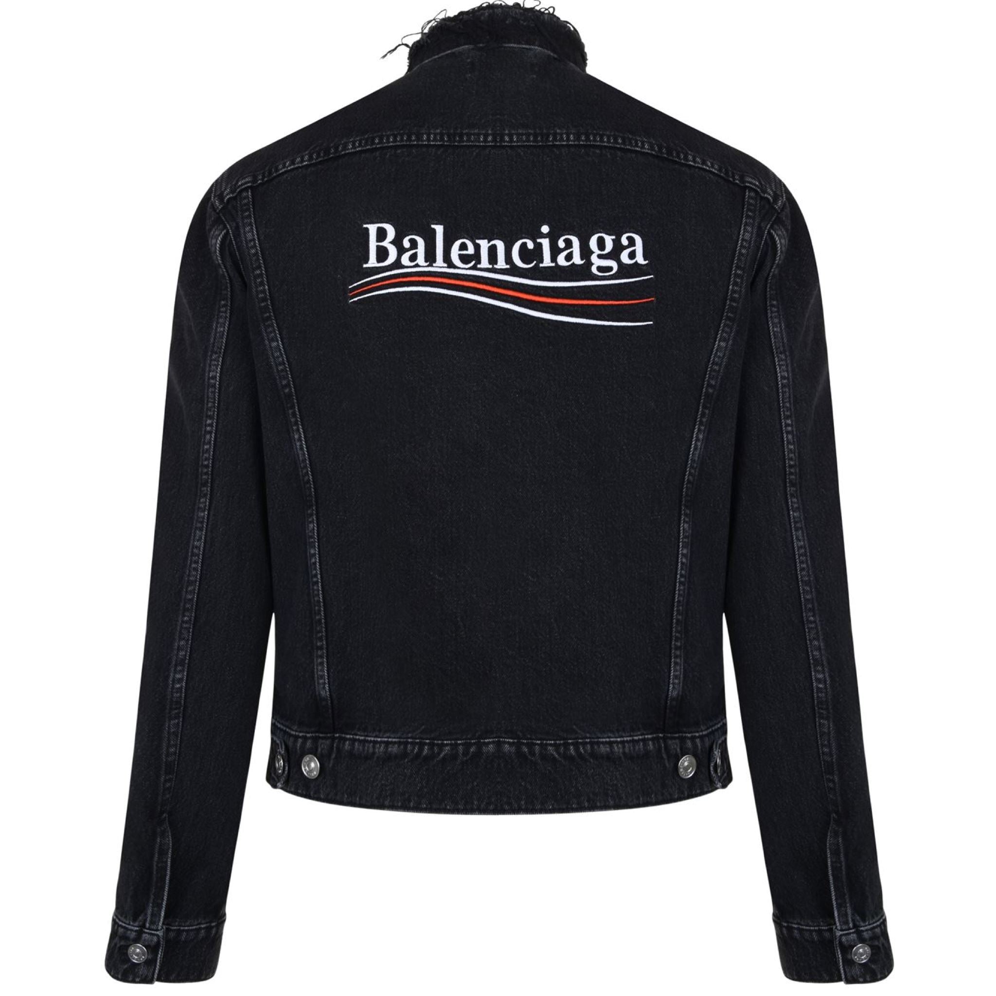 Balenciaga Politcal Logo Denim Jacket