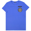 Balmain Blue Applique Gold Logo T-Shirt