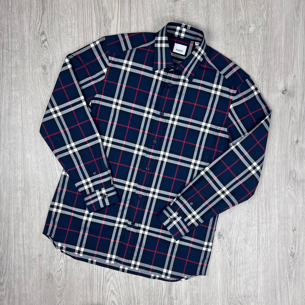 Burberry Check Shirt - Navy