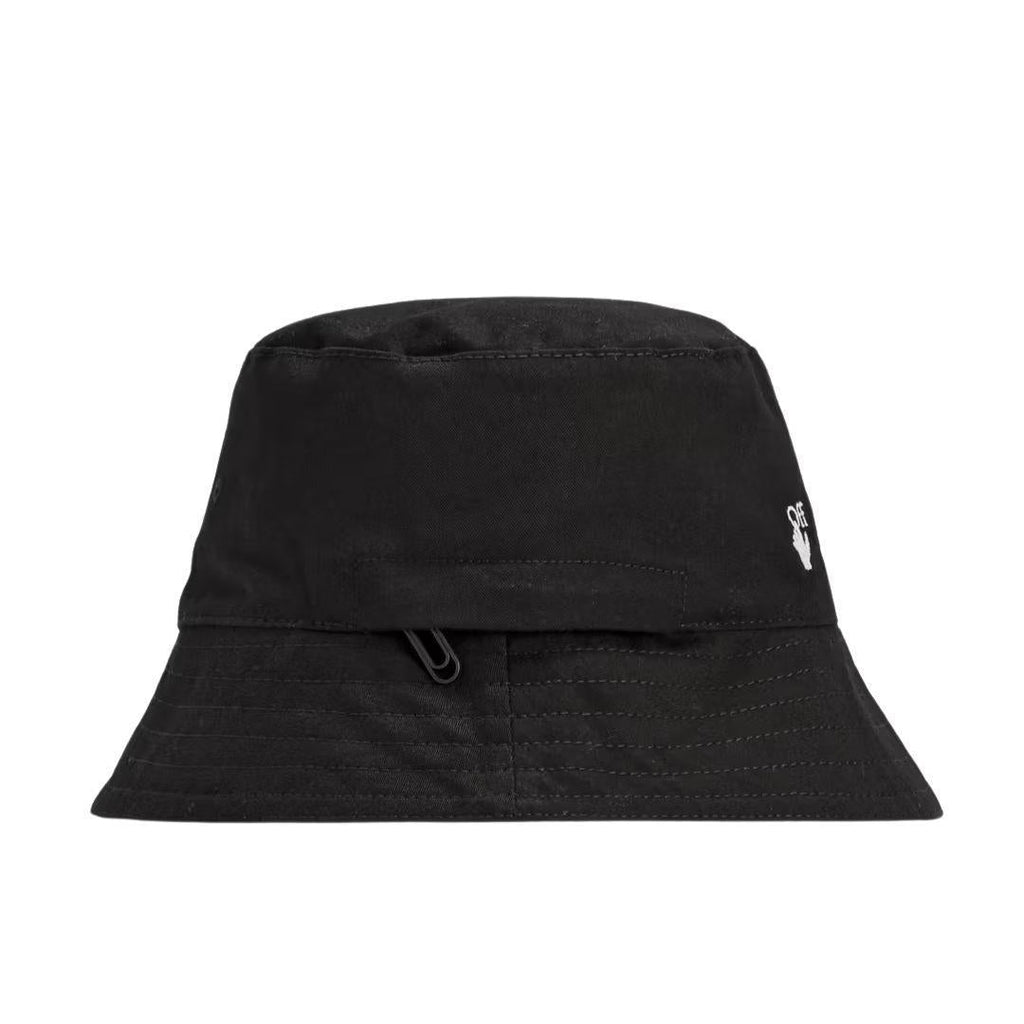 OFF WHITE LOGO BUCKET HAT BLACK