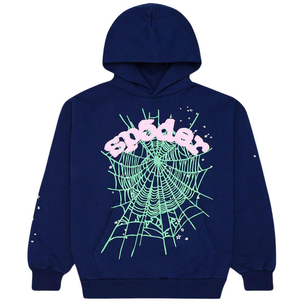 SP5DER OG WEB HOODIE NAVY/PINK