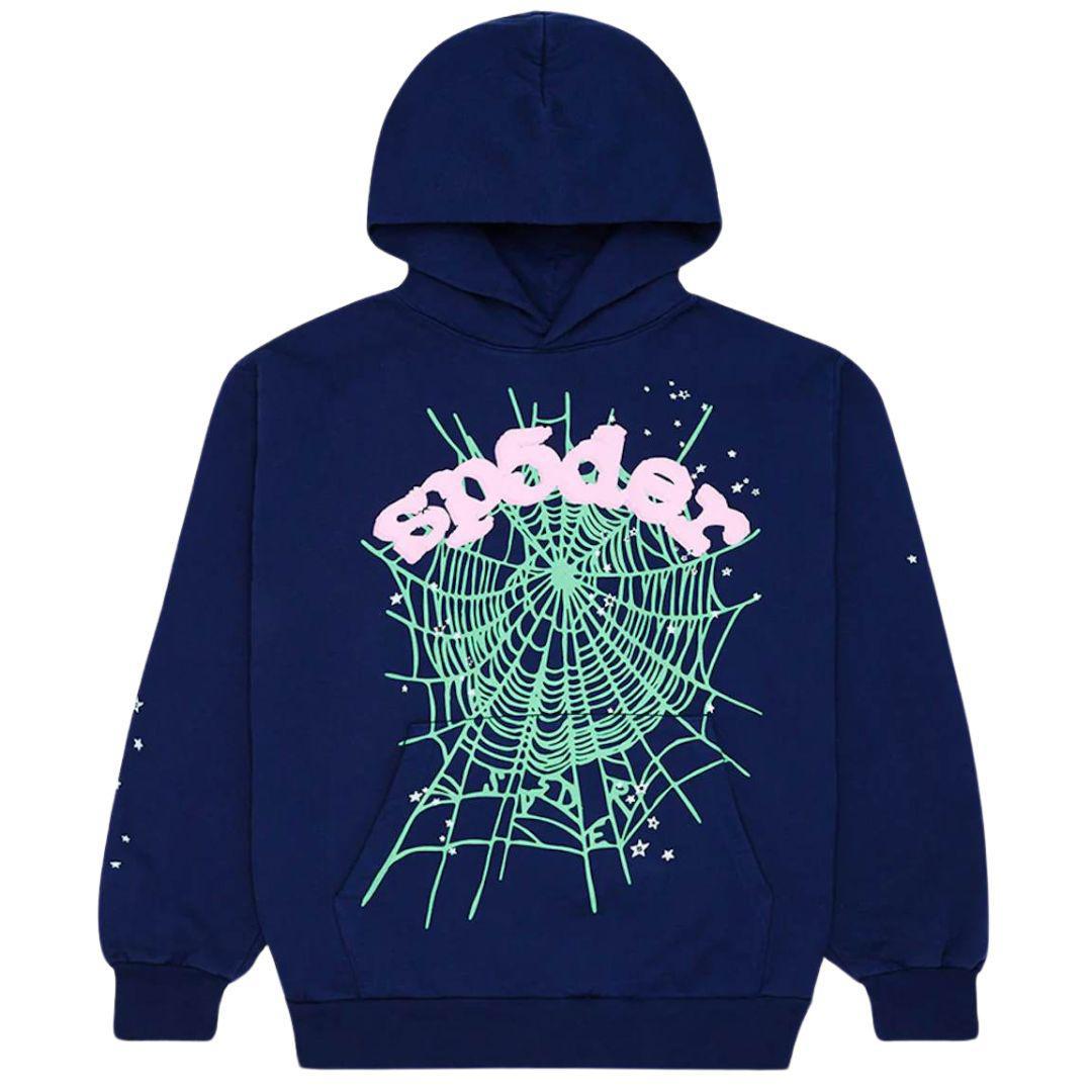 SP5DER OG WEB HOODIE NAVY/PINK