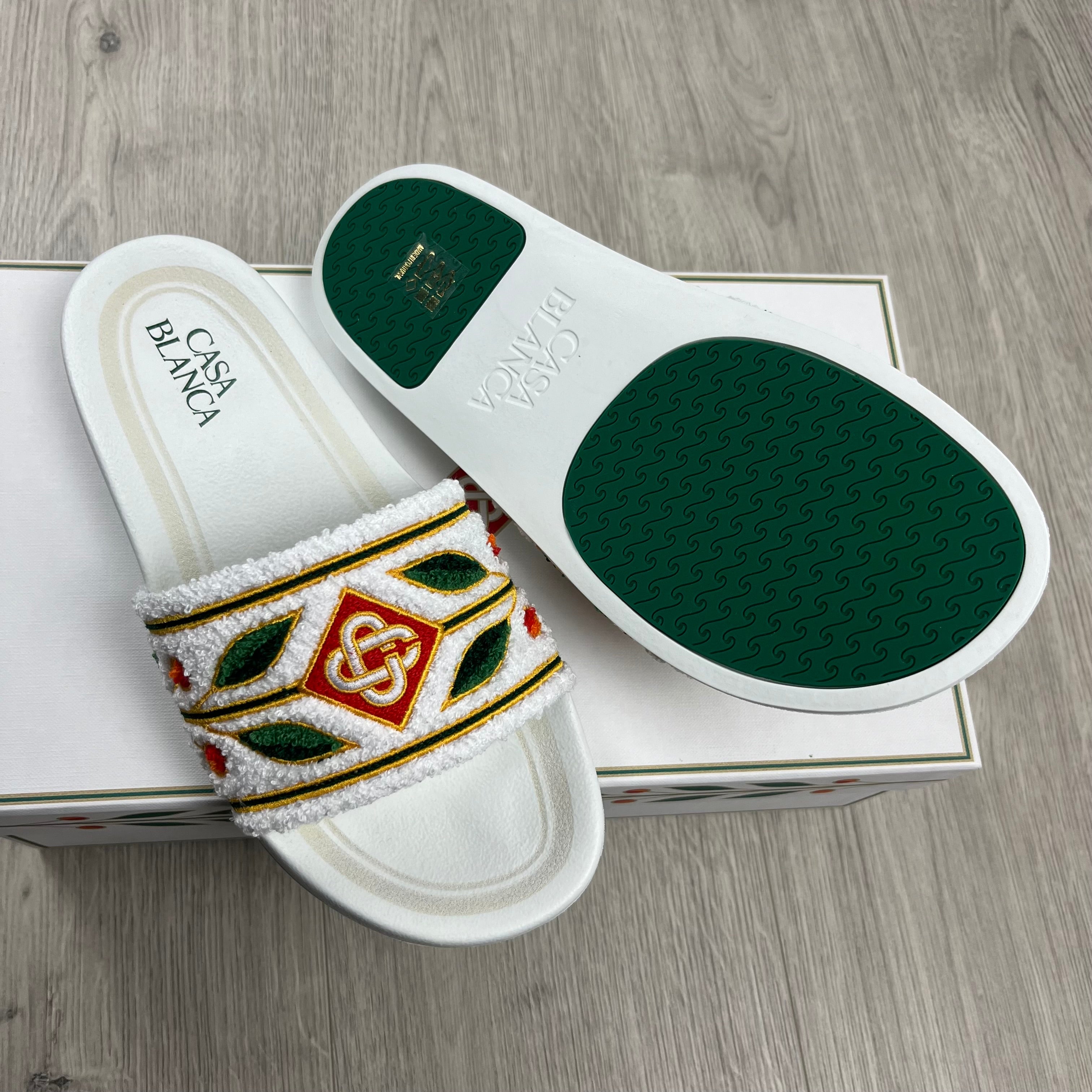 Casablanca Laurel Terry Slides - White
