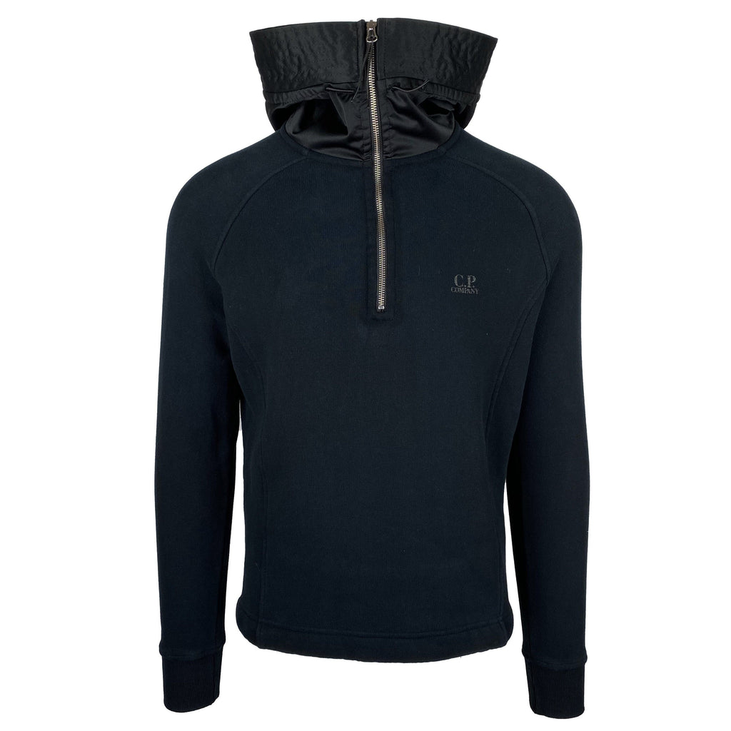 CP Company Black Zip Nylon Hoodie