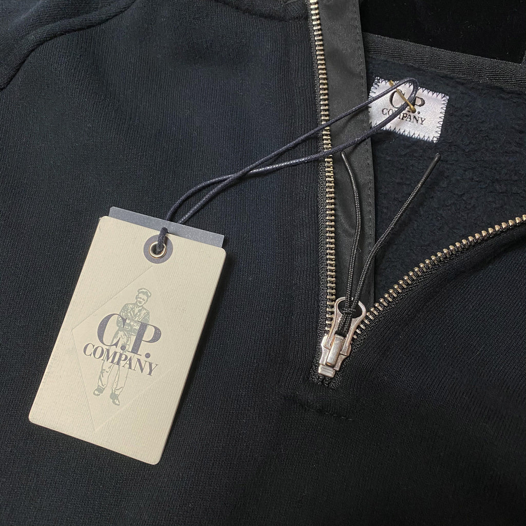 CP Company Black Zip Nylon Hoodie