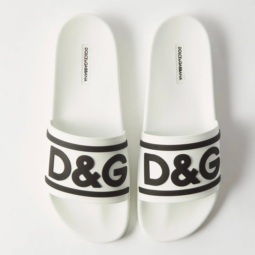 Dolce & Gabbana White Logo Sliders