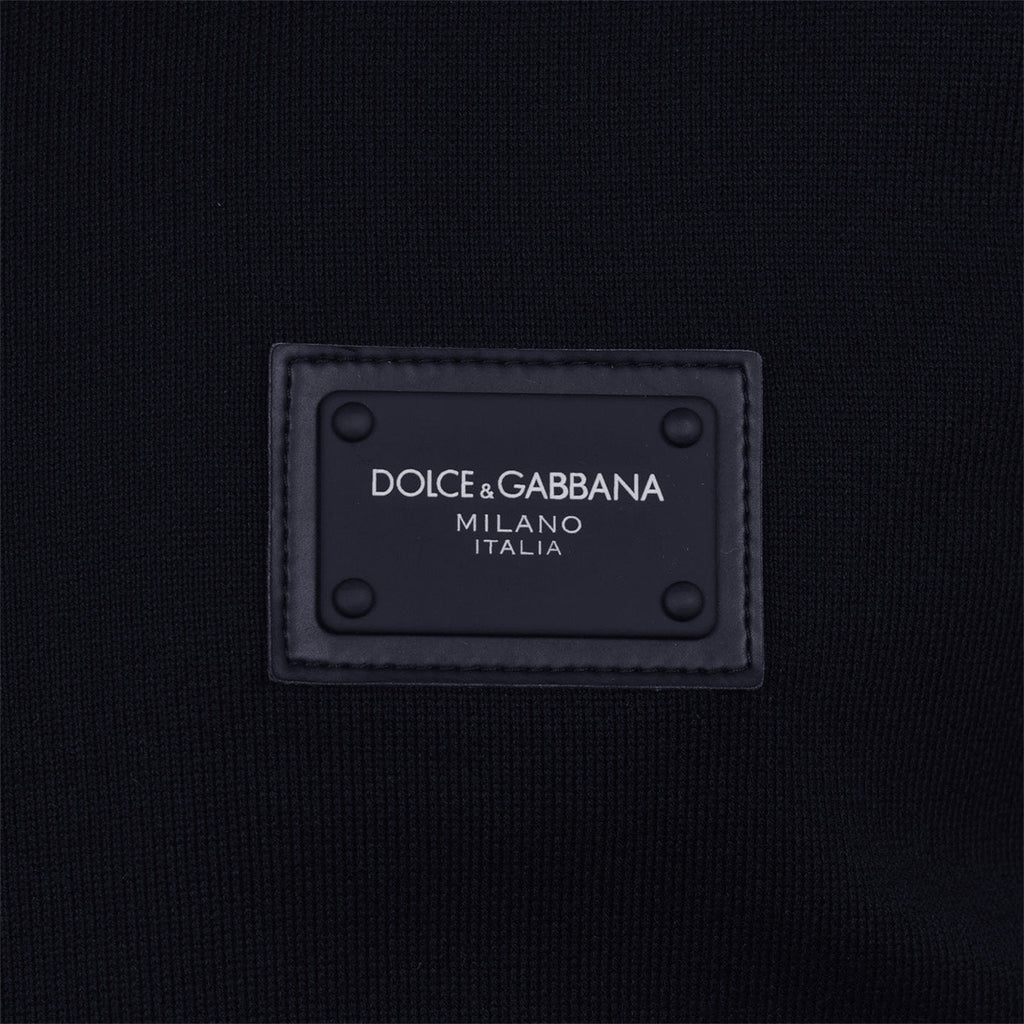 Dolce & Gabbana Rubber Plaque Zip Hoodie