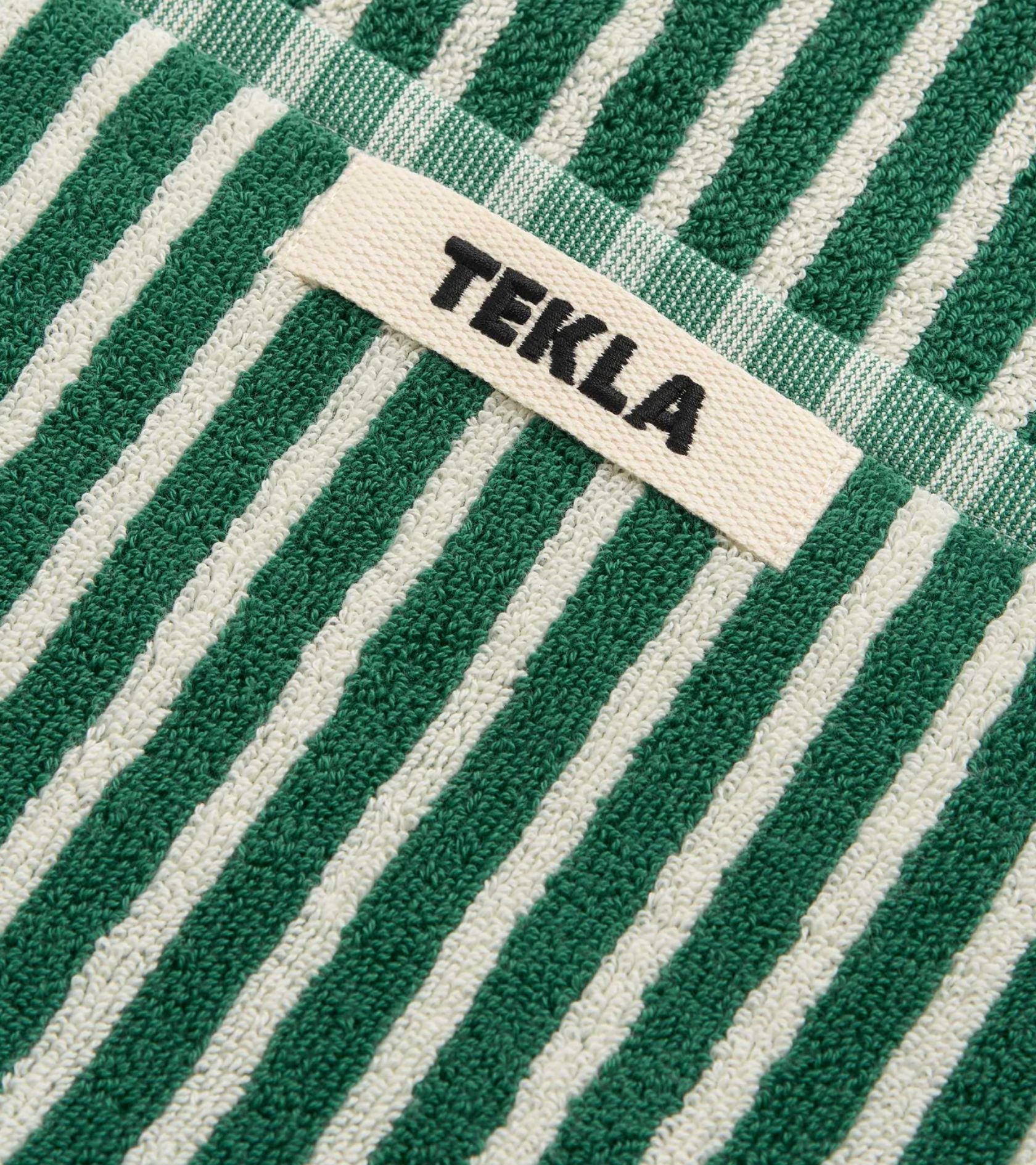 Bath Towel 70x140 Teal Green Stripes