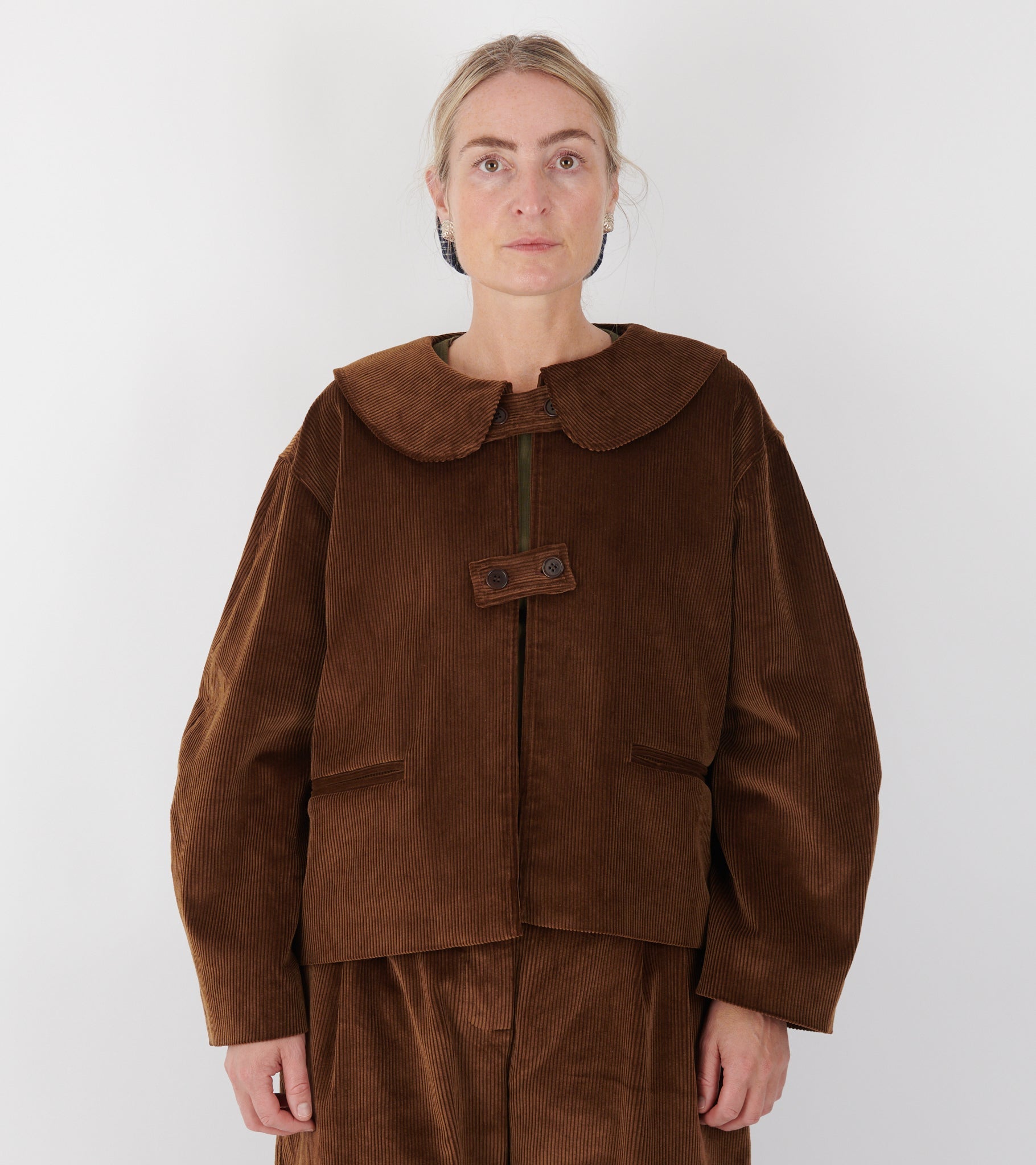 Cotton 8 Wale Cord Ellie Jacket Tan