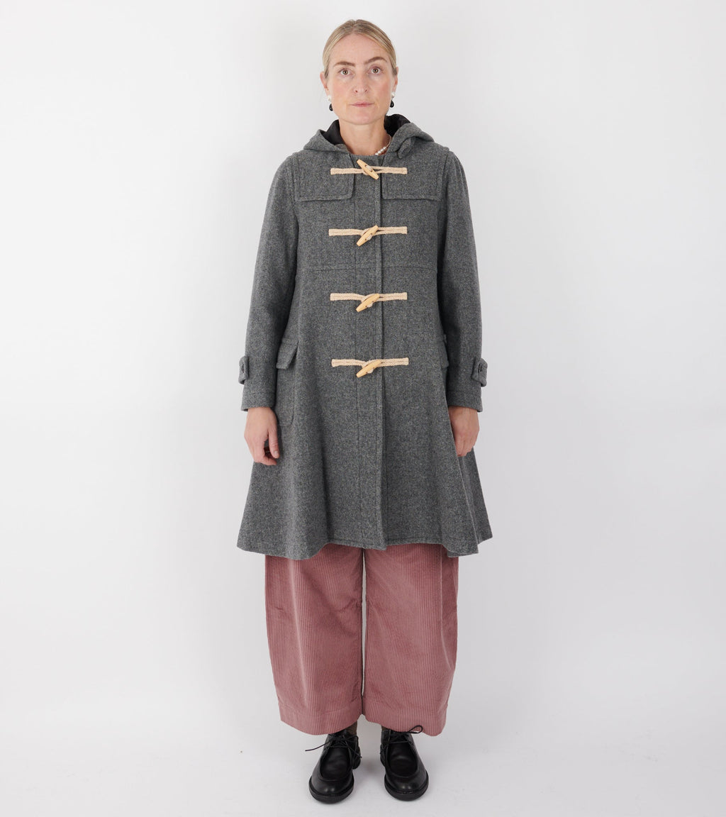Hooded Wool Coat Grey