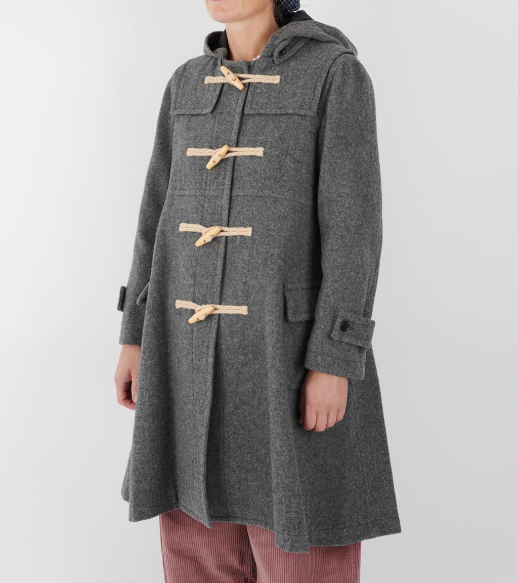 Hooded Wool Coat Grey