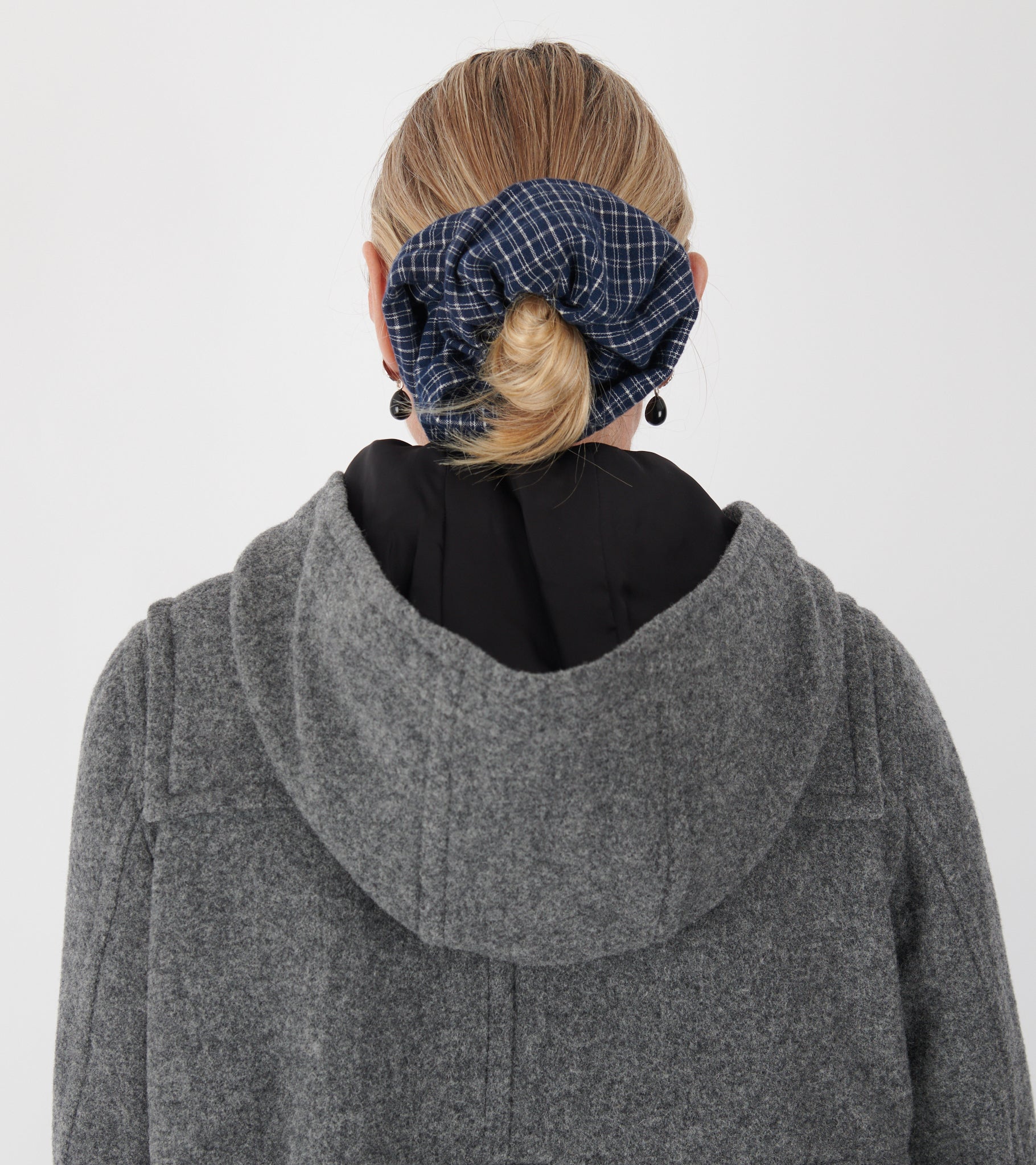 Hooded Wool Coat Grey