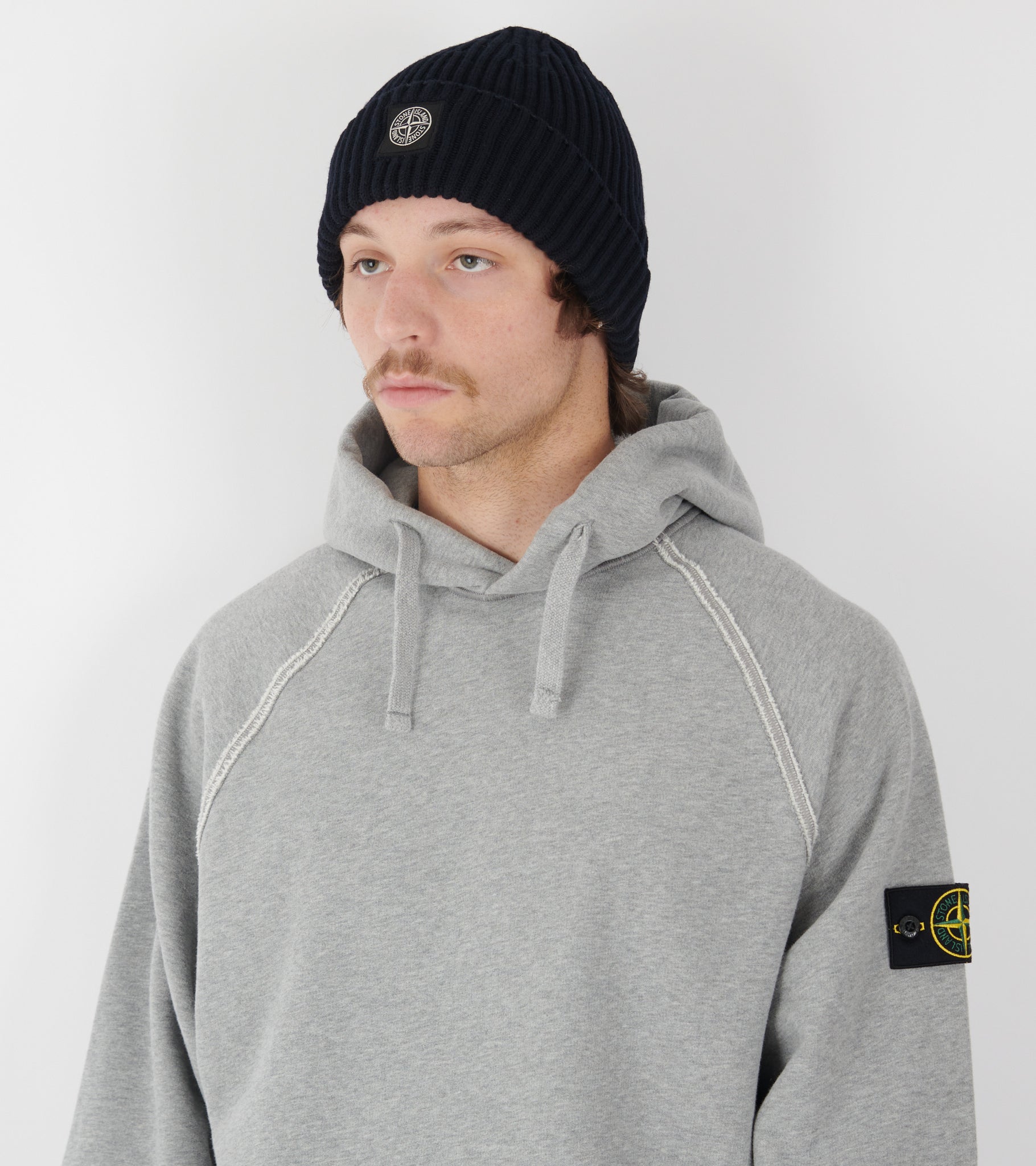 Rib Wool Logo Beanie Navy