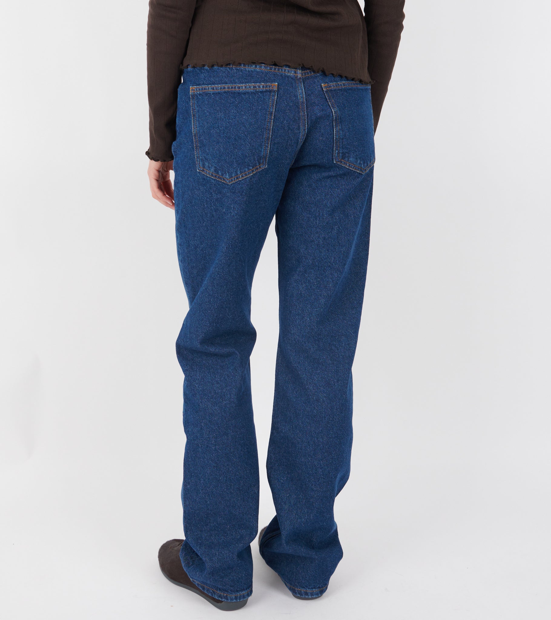 Cooper Highwaist Straight Jeans Mid Blue