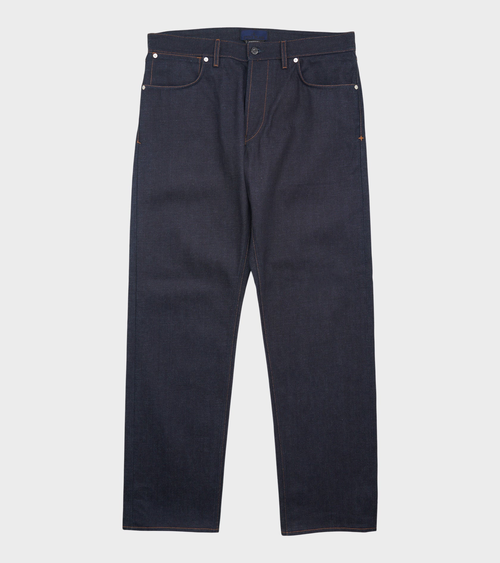 Selvedge Indigo Denim Raw Straight Jeans Dark Blue