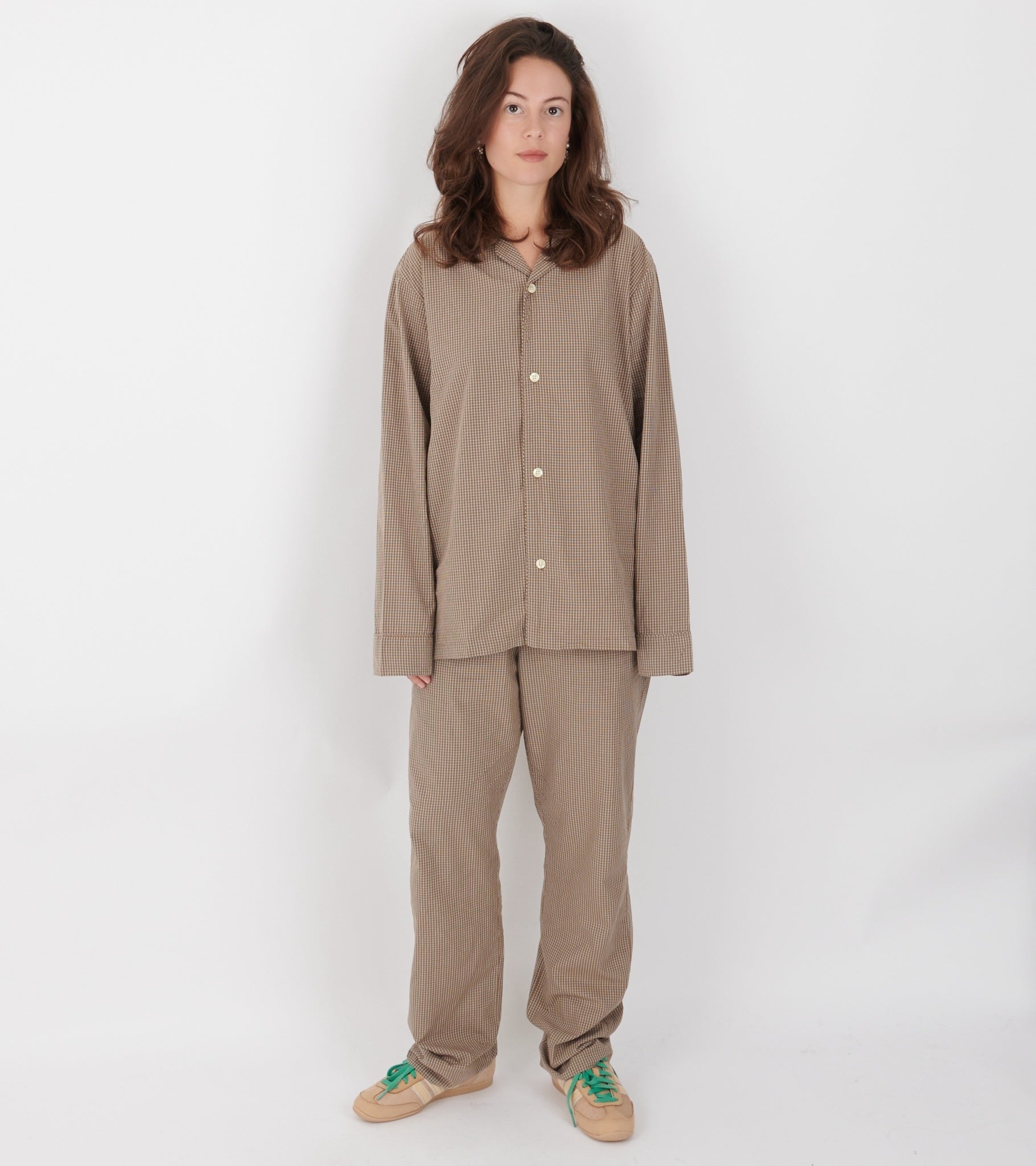 Classic Pyjamas Check Mix Fossil