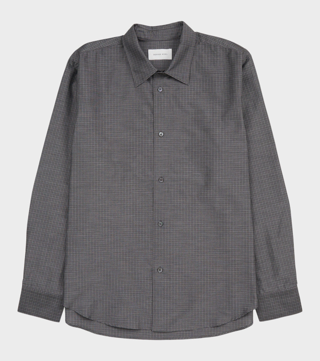 Volume Shirt Grid Charcoal
