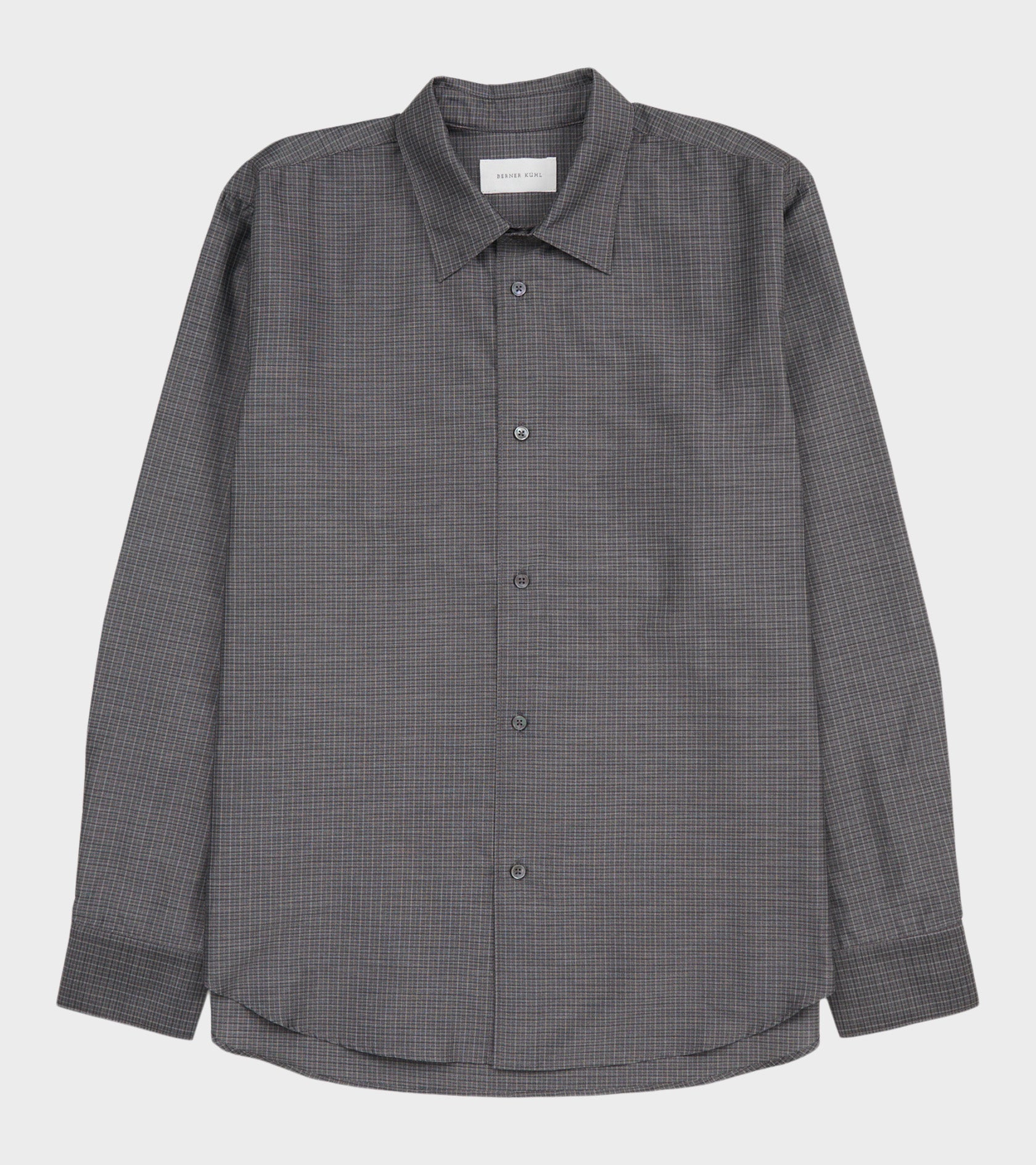 Volume Shirt Grid Charcoal