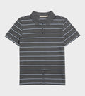 Julieta Striped S/S Polo Dark Grey