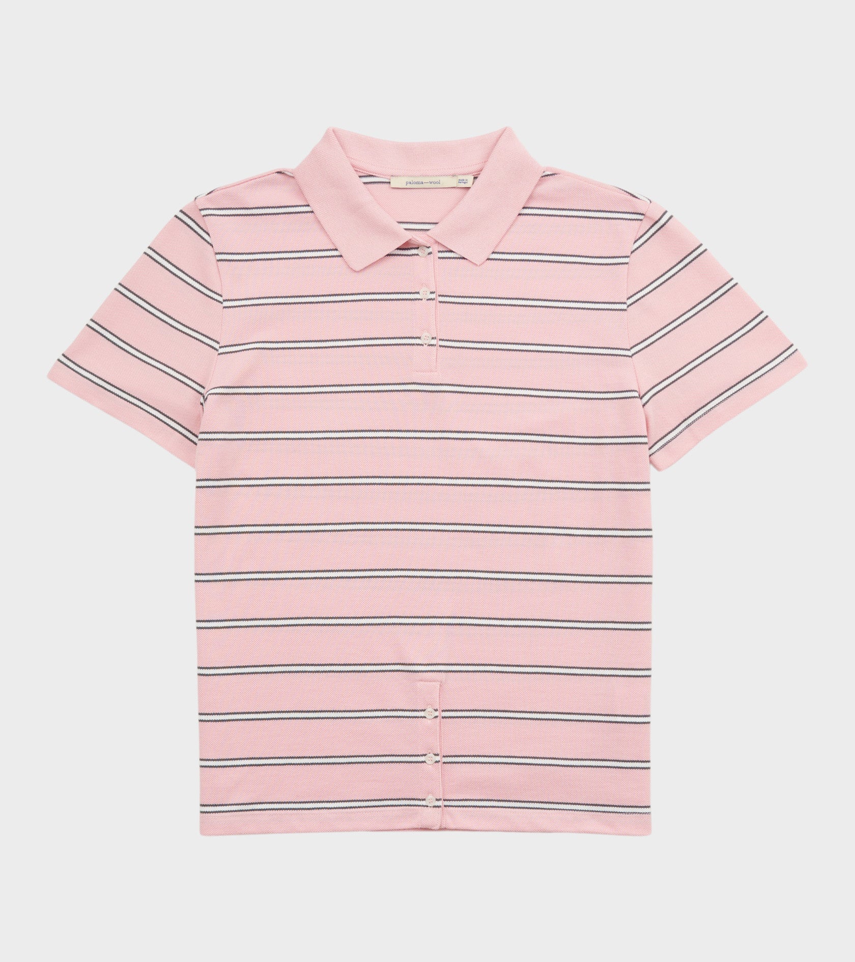 Julieta Striped S/S Polo Pink