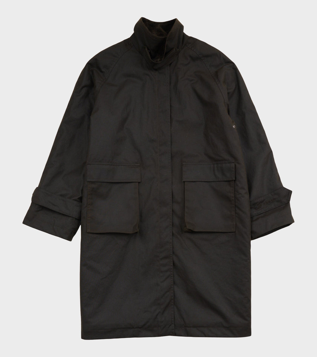 Oilskin Coat Dark Brown