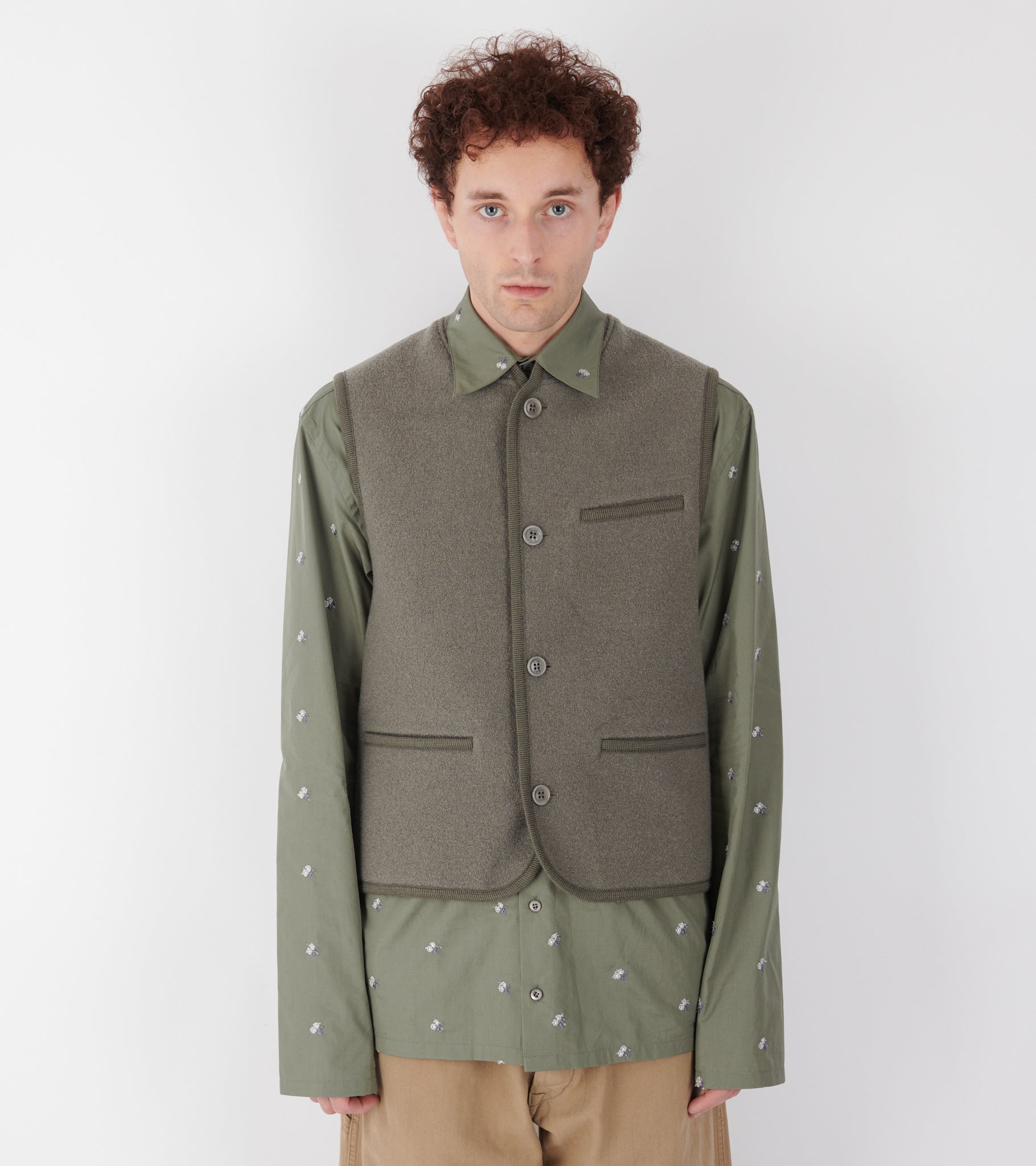 Walker Felted Vest Camoscio