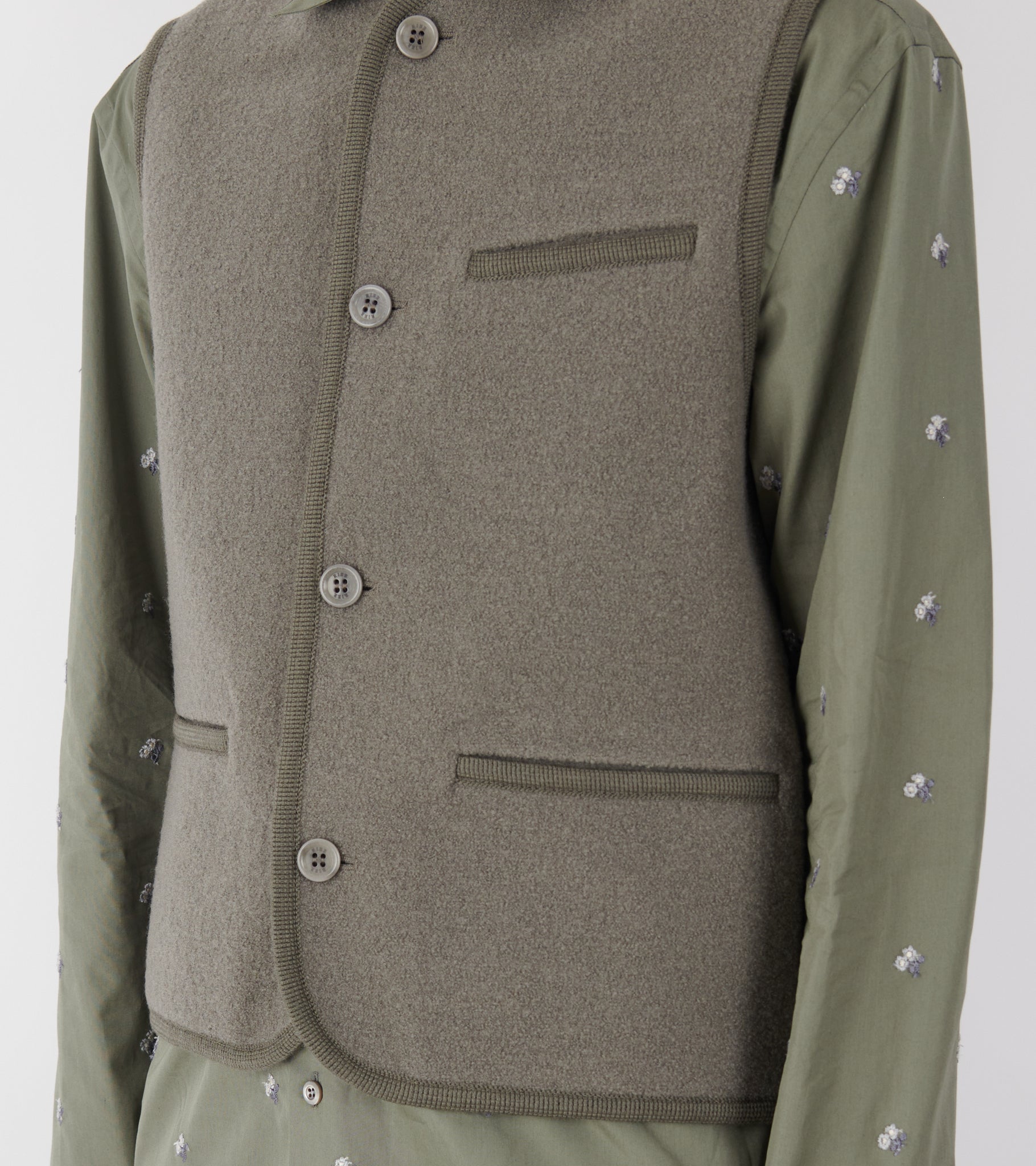 Walker Felted Vest Camoscio