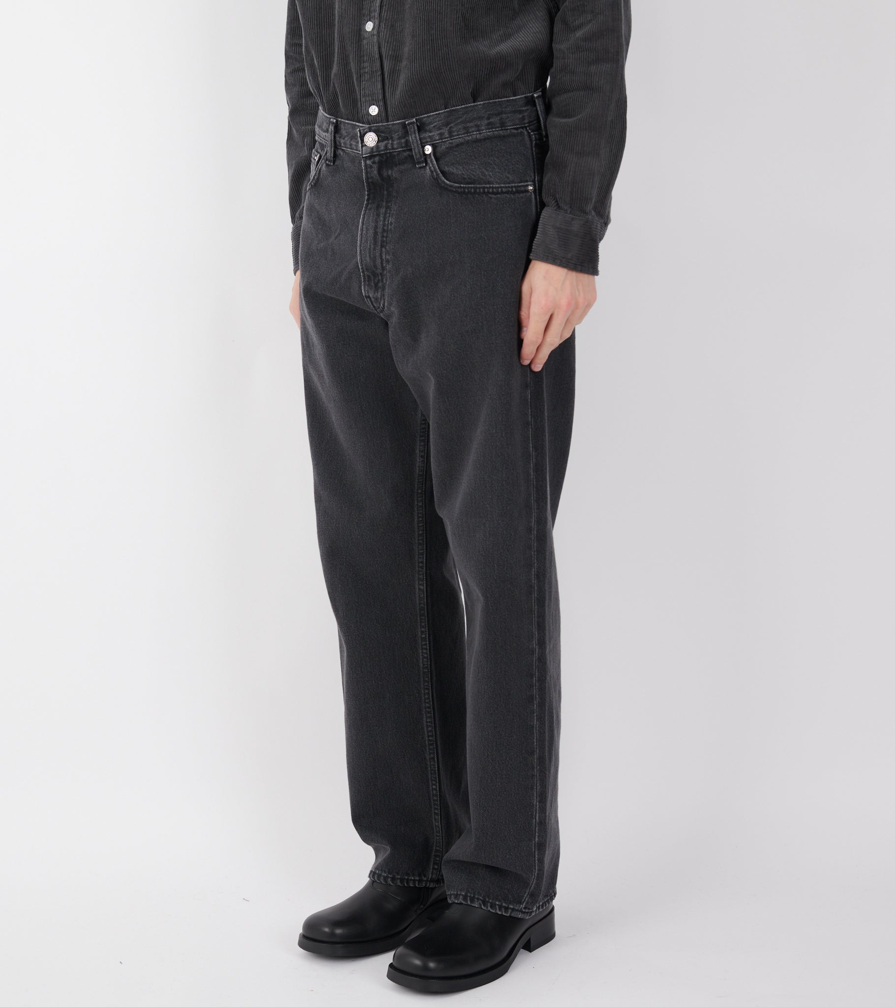 101 Dad Fit Denim Jeans Black Stone Washed
