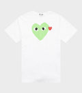 U Big Green Heart T-shirt White