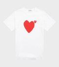 U Double Big Red Heart T-shirt White