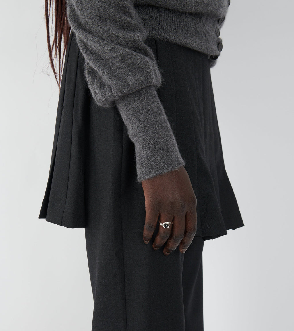 Petite Lago Onyx Ring Silver